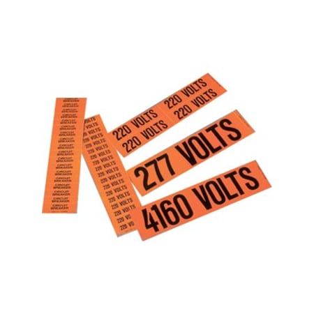 Voltage Marker,Vinyl,277/480 Volts,PK5
